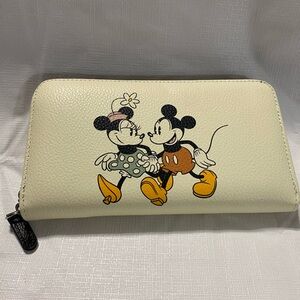 Disney Cream Wallet with Mickey and Minnie
